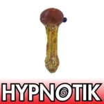 HYPNOTIK 5.5 INCH SPECKLES OF RED GLASS SPOON PIPE