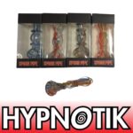 HYPNOTIK 5.5 INCH POP OF COLOR GLASS SPOON PIPE, BLUE BROWN TEAL - Image 2