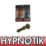 HYPNOTIK 5.5 INCH MARY JANE'S SPIRAL GLASS SPOON PIPE, BLUE - Image 2