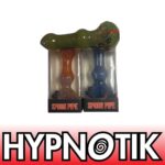 HYPNOTIK 5.5 INCH MARY JANE'S SPIRAL GLASS SPOON PIPE, BLUE - Image 4