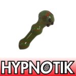 HYPNOTIK 5.5 INCH MARY JANE'S SPIRAL GLASS SPOON PIPE, BLUE - Image 3