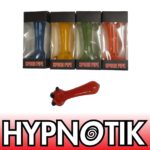HYPNOTIK 5.5 INCH GLASS SPOON PIPE RED PIPE WITH 2 HORNS - Image 2