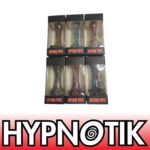 HYPNOTIK 5.5 INCH CONFETTI CURVES GLASS SPOON PIPE, DARK BLUE - Image 2