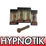 HYPNOTIK 5.5 INCH GLASS SPOON PIPE WITH WHITE OUTSIDE SNAKE SPIRAL - Image 2
