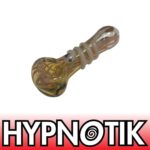 HYPNOTIK 5.5 INCH GLASS SPOON PIPE WITH WHITE OUTSIDE SNAKE SPIRAL - Image 3