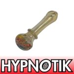 HYPNOTIK 5.5 INCH YELLOW WITH GLASS SPIRAL GLASS SPOON PIPE - Image 3