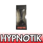 HYPNOTIK 5.5 INCH INSIDE SPIRAL GLASS SPOON PIPE, NEON BLACK