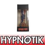 HYPNOTIK 5.5 INCH GLASS SPOON PIPE WITH BLUE OUTSIDE SNAKE SPIRAL