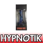 HYPNOTIK 5.5 INCH BUMP DE BUMP GLASS SPOON PIPE, DARK BLUE