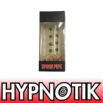 HYPNOTIK 5.5 INCH 8 BEADS OF HAPPINESS GLASS SPOON PIPE, GREEN