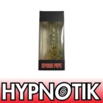 HYPNOTIK 5.5 INCHGLASS SPOON PIPE WITH  MILK GREEN OUTSIDE SNAKE SPIRAL