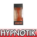 HYPNOTIK 5.5 INCH INSIDE SPIRAL GLASS SPOON PIPE, NEON ORANGE