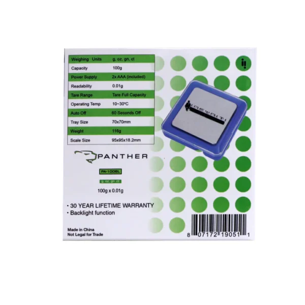 INFYNITI 100 GRAM DOUBLE DIGIT PANTHER SCALE WITH POP OUT DISPLAY, SILVER - Image 3