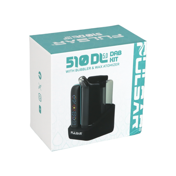 PULSAR 510 DL 5.0 BUBBLER DAB KIT WITH WAX ATOMIZER, BLACK - Image 2