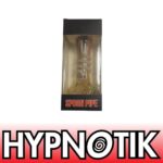 HYPNOTIK 5.5 INCH GLASS SPOON PIPE WITH WHITE OUTSIDE SNAKE SPIRAL