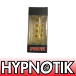 HYPNOTIK 5.5 INCH 8 BEADS OF HAPPINESS GLASS SPOON PIPE, YELLOW