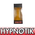 HYPNOTIK 5.5 INCH INSIDE SPIRAL GLASS SPOON PIPE, NEON YELLOW