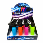 DISPLAY OF 16 SOUL MINI TORCHES WITH POP UP LID, RETRO NEON