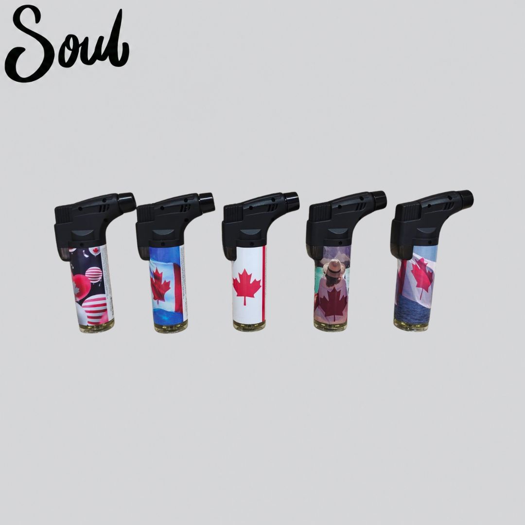 DISPLAY OF 15 SOUL TORCHES, CANADIAN FLAGn DISPLAY OF 15 SOUL TORCHES, CANADIAN FLAG - Image 1