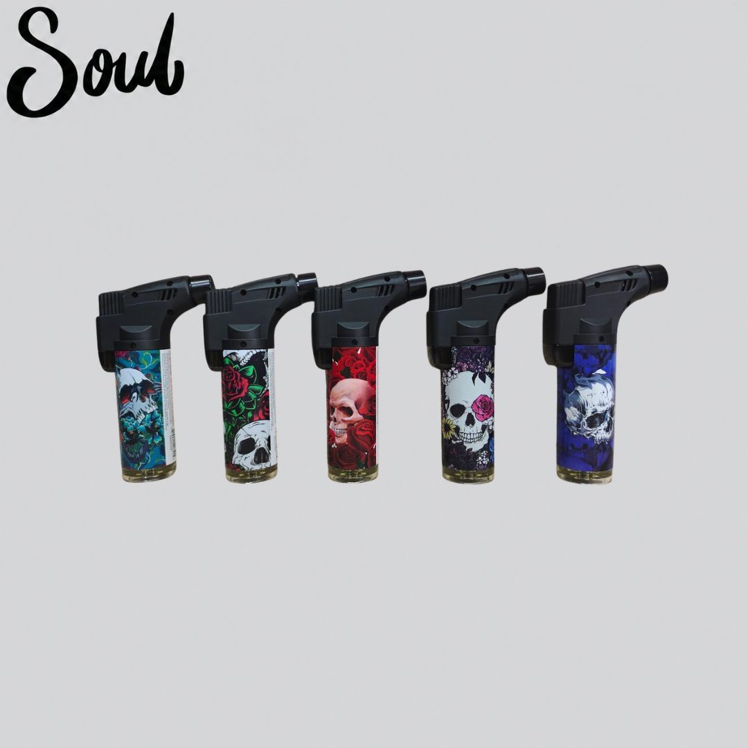 DISPLAY OF 15 SOUL TORCHES, FLOWER SKULLSn DISPLAY OF 15 SOUL TORCHES, FLOWER SKULLS - Image 1