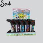 DISPLAY OF 15 SOUL TORCHES, SKULLS