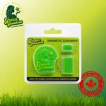 GREEN GODDESS 3 PCS MAGNETIC SCRUBBER FOR BONG, GREEN