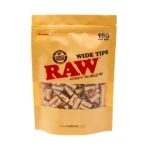 RAW PRE ROLLED WIDE TIPS, BAG OF 180