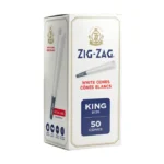 ZIG ZAG WHITE 50 KING SIZE BULK CONES