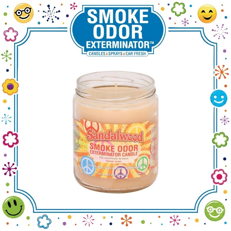 1 SMOKE ODOR EXTERMINATOR CANDLE, 13 OZ, SANDALWOOD - Image 1