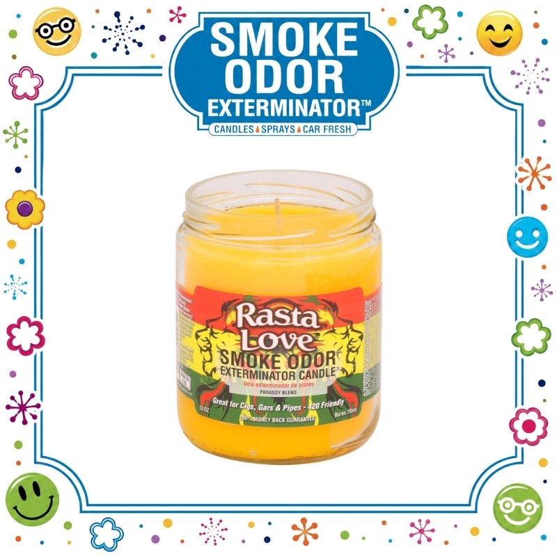 3 SMOKE ODOR EXTERMINATOR CANDLE, 13 OZ, RASTA LOVE - Image 1