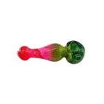 4.25 INCH GREEN, RED, PINK SWIRL PIPE