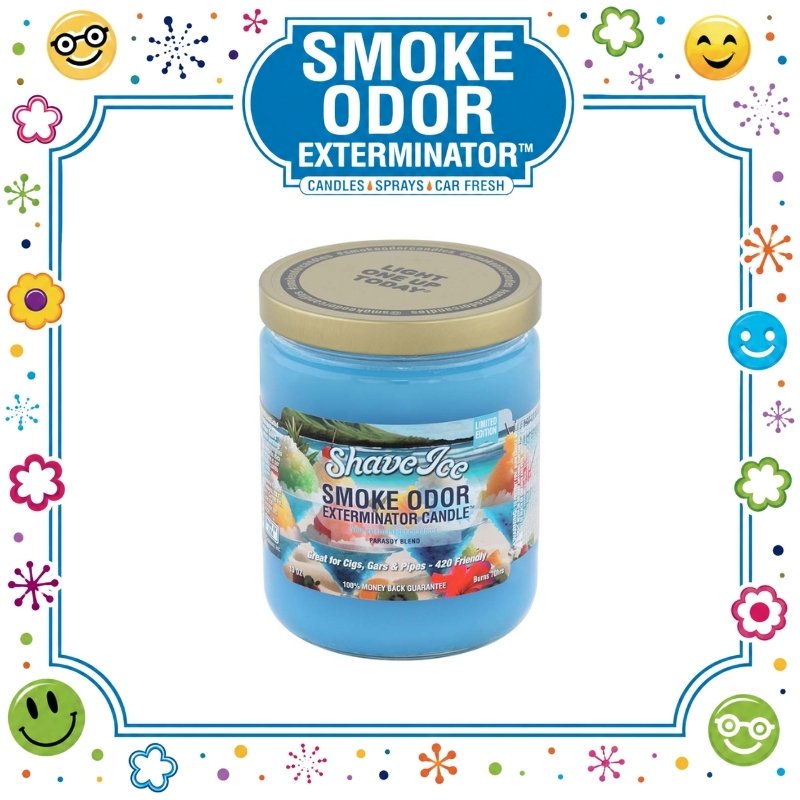 7 SMOKE ODOR EXTERMINATOR CANDLE, 13 OZ, SHAVE ICE - Image 1