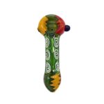 4.25 INCH RASTA PIPE WITH WHITE SWIRLS - Image 2