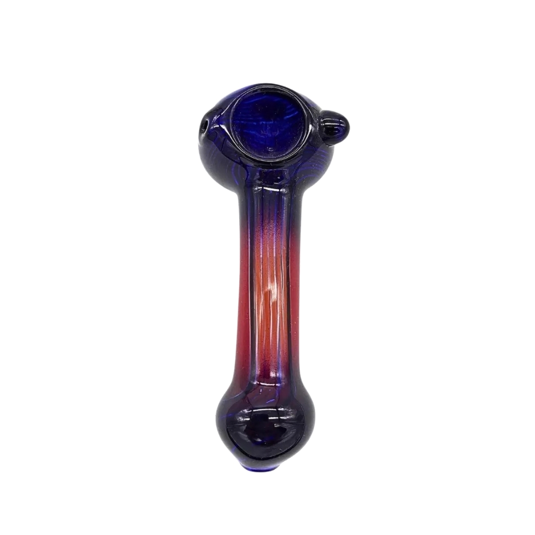 778n 4 INCH BLUE PIPE WITH RED FROSTED MIDDLE - Image 1