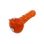 4 INCH ORANGE PIPE WITH SPIRAL & WHITE DOTS