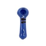 4 INCH BLUE PIPE WITH DOUBLE SWIRL BUMP