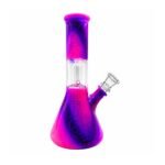 8 INCH SPLASH GUARD BONG, CRACKLE PINK