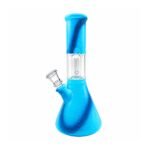 8 INCH SPLASH GUARD BONG, CRACKLE SKY BLUE