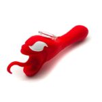 SILICONE PIPE WITH GLASS BOWL - VENOM, RED