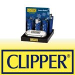 DISPLAY OF 12 CLIPPER METAL SNOW FLAKE LIGHTERS