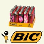 DISPLAY OF 50 BIC MINI ROMANCE LIGHTERS