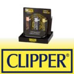DISPLAY OF 12 CLIPPER METAL PREMIUM LEAVES LIGHTERS