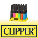 DISPLAY OF 24 CLIPPER MINITUBE FLUO LIGHTERS