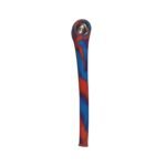 12 INCH SILICONE PIPE, RED BLUE PURPLE