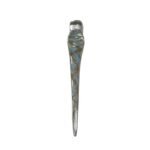 SHINNY GOLD AND LIGHT BLUE SPIRAL DAB TOOL