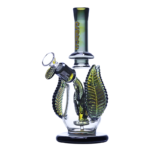 9 INCH CHEECH NATURE LEAVES BONG/RIG, BLACK