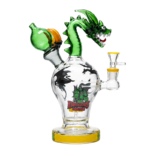 10 INCH CHEECH DRAGON FIRE BONG/RIG, GREEN