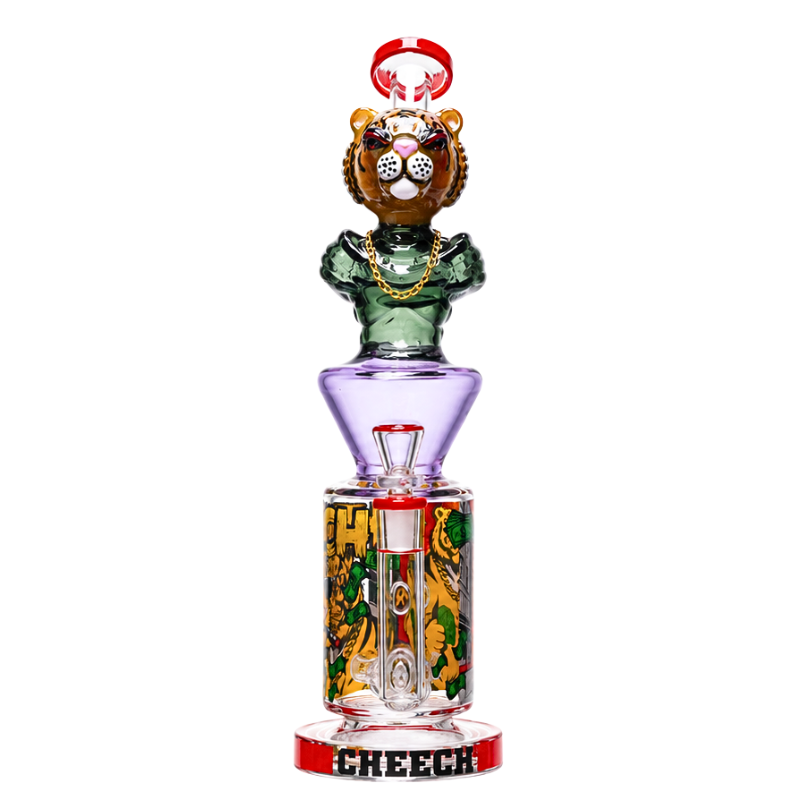 CHE-453 14 INCH CHEECH TIGER DRIP BONG/RIG, PURPLE - Image 1