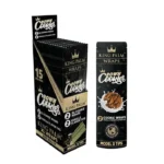 DISPLAY OF 15 KING PALM 2 PACK HEMP WRAPS WITH TERPENE INFUSED FILTER TIPS, CROWNS & COOKIES