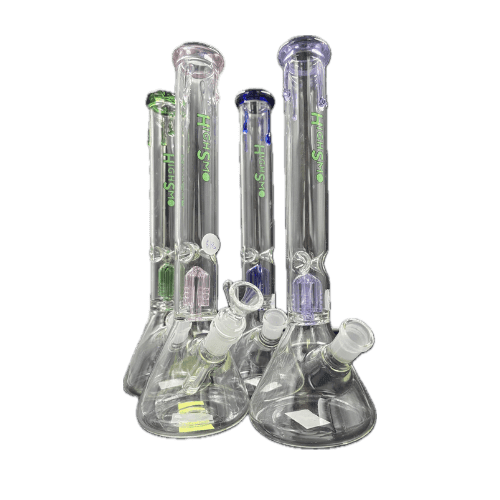 13.5 INCH HIGHSMO BONG WITH MATCHING PERK - PINK